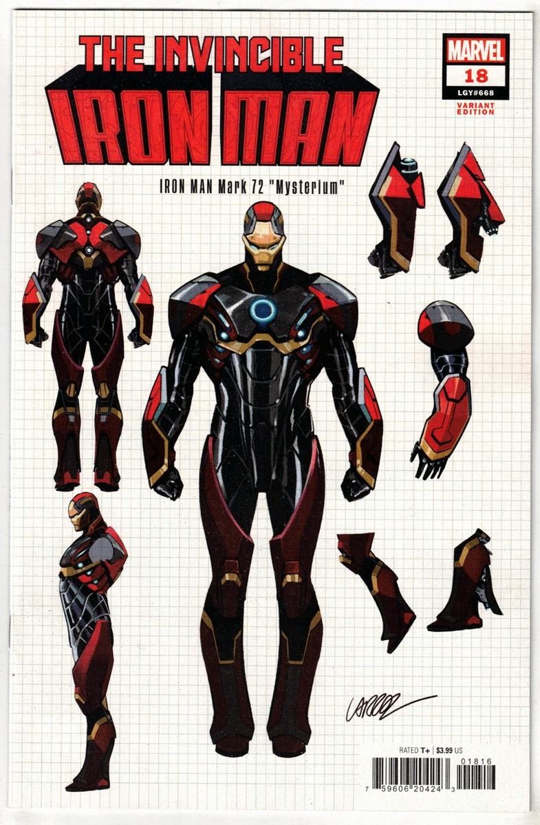 INVINCIBLE IRON MAN #18 (2024)- 1:10 PEPE LARRAZ DESIGN VARIANT