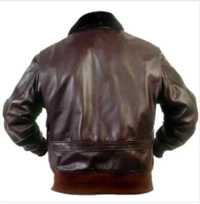 G-1 AVIATOR A-2 BOMBER BROWN US NAVY FLIGHT REAL LEATHER JACKET
