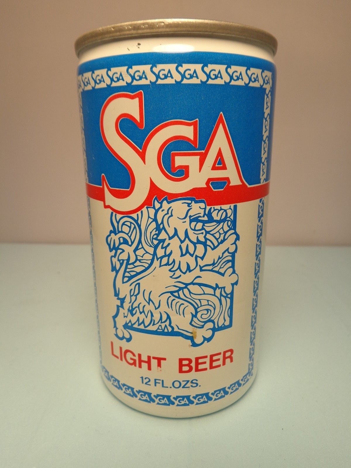 SGA LIGHT ALUMINUM PULL TAB BEER CAN #124-13  HEILEMAN BRG. LACROSSE, WISCONSIN