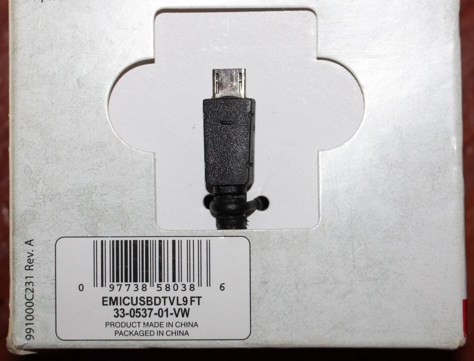 Cargador de pared Verizon Micro Draw cable Micro Draw USB 9 pies - ahorro de energía Foto 2 de 2