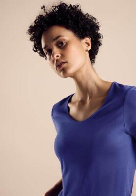 STREET ONE Damen Kurzarmshirt Mit Print – Lässiges Basic-Top Für Jeden Tag