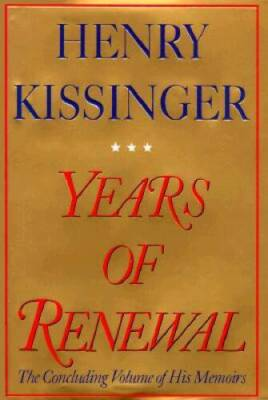 #ad Years of Renewal Hardcover By Kissinger Henry GOOD $4.93