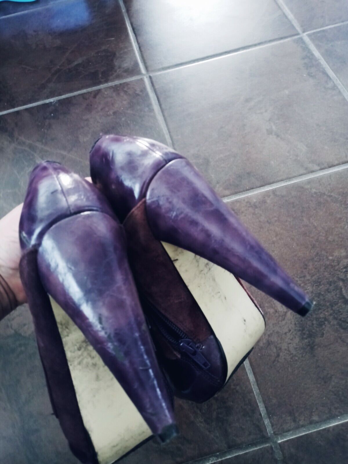 Woman Bakers shoes open toe purple funky buckle l… - image 4