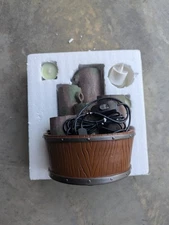 Small Water Fountain, With Candle Holder For Tabletop, Desk, Shelf