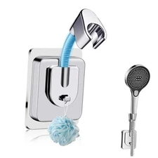Shower Head Holder Adhesive, No-Drill Adjustable Handheld Shower Head Chrome