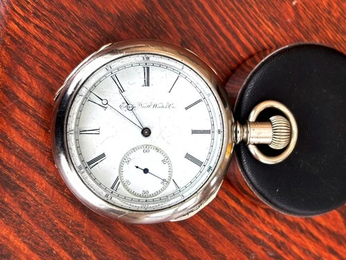 Heavy 1888 Elgin 16 Size 15J Grade 3 Sidewinder Lever Silveroid Case Runs Great!