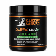 Menthol Mint Shaving Cream 500Ml 16.9 Fl Oz , Brushless Foamless Shave Crea