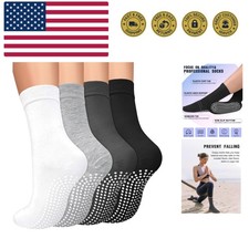 Pilates Socks for Women Non Slip Grip Socks for Yoga, Barre, Hospital, Barefo...