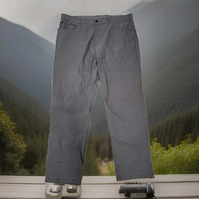 Members Mark Denali Gray Nylon Blend Active Straight Fit Pants Mens 40 x 30