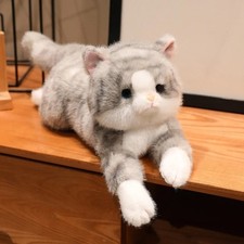 Cat Kitten Gray 16 Inch Stuffed Animal Plush Toys Toddler Dolls Kids Gifts