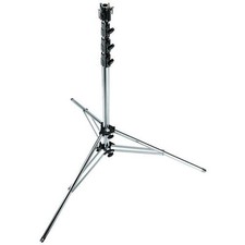 Manfrotto 15.6' Chrome Super Steel Cine Stand with Leveling Leg, Holds 26 Lbs