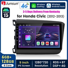 For Honda Civic 2012-2015 6128gb Carplay Android15 Car Stereo Radio Gps Navi Bt For Honda Civic 2012-2015 6128gb Carplay Android15 Car Stereo Radio Gps Navi Bt