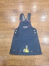 Vtg Disney Classics Snow White & The Seven Dwarfs Girls 7/8 Jean Skirtall Dress