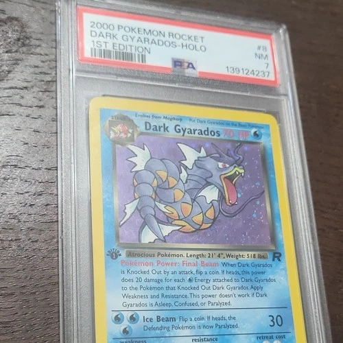 Pokémon Dark Gyarados 8/82 Team Rocket 1st Edition Holo Rare PSA 7 2000