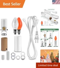 15W C7 Halogen Bulbs & E12 Socket Rewire Kit for Ceramic Lighting Projects