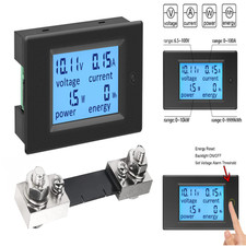 DC 6.5-100V 100A 2 kW LCD Digital Power Stromzähler Meter Amperemeter mit Shunt