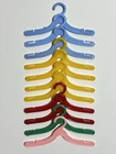 Vintage 1963 ORIGINAL BARBIE, KEN or MIDGE DOLL HANGERS (Lot of 11) PINK YELLOW