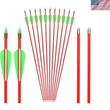 High-Quality 28-Inch Red Fiberglass Arrows - Perfect for Youth Recurve Practice