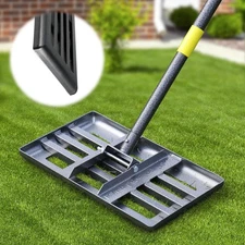 Lawn Leveling Rake: Anti Flipping 17" x 10" Stainless Steel Lawn Ground Level...