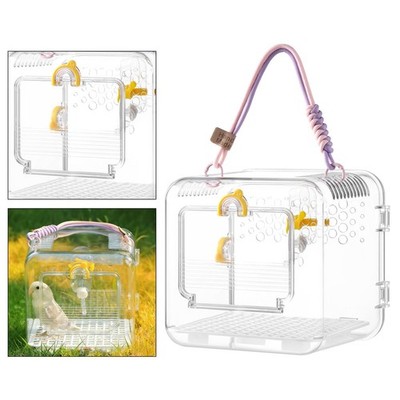 Vogel Reisetrage leicht zu reinigen transparent für Sittiche Wellensittiche Papageien