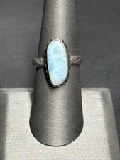 925 STERLING SILVER AND LARIMAR RING SIZE 7.5