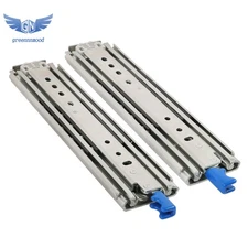 1 Pair Locking Drawer Slides 12 Inch Full Extension & Lock 500 lb Load Capacity