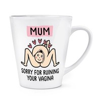 Gift Base Kaffeetasse 12Oz Latte Becher Tasse Keramik Weiß Mum Sorry