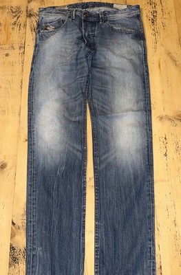 DIESEL Jeans Darron Men's Blue Size W29 L32 Fade Effect Slim Tapered Button Fly.