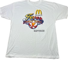 Vintage WNBA Indiana Fever Basketball McDonalds Family Night White T Shirt XL