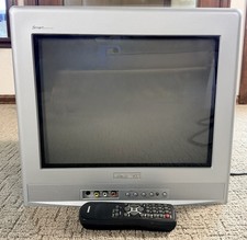 Magnavox 14" Stereo Color CRT TV Retro Gaming Front AV 14MS2331 w Remote Tested
