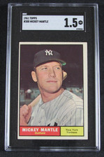 1961 Topps #300 Mickey Mantle SGC 1.5 Y707