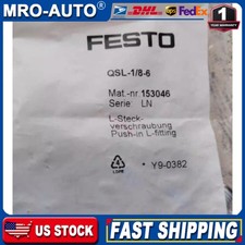 FESTO CORPORATON QSL-1/8-6 Push-in 90 deg Connector in box