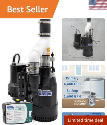 #ad Big Combo CONNECT Preassembled Primary amp; Battery Backup Sump Pump System Wi... $781.59