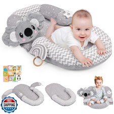 4 in 1 Tummy Time Mat and Seated Support Pillows, Play Mat, Sitting Support f