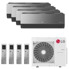 LG Art Cool Mirror Ductless Mini Split Heat Pump System - 4-Zone - 30k BTU Ou...