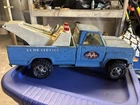 Vintage TONKA  AA Wrecker Pressed Steel Blue Service Toy Tow Truck 11060, 15.5"