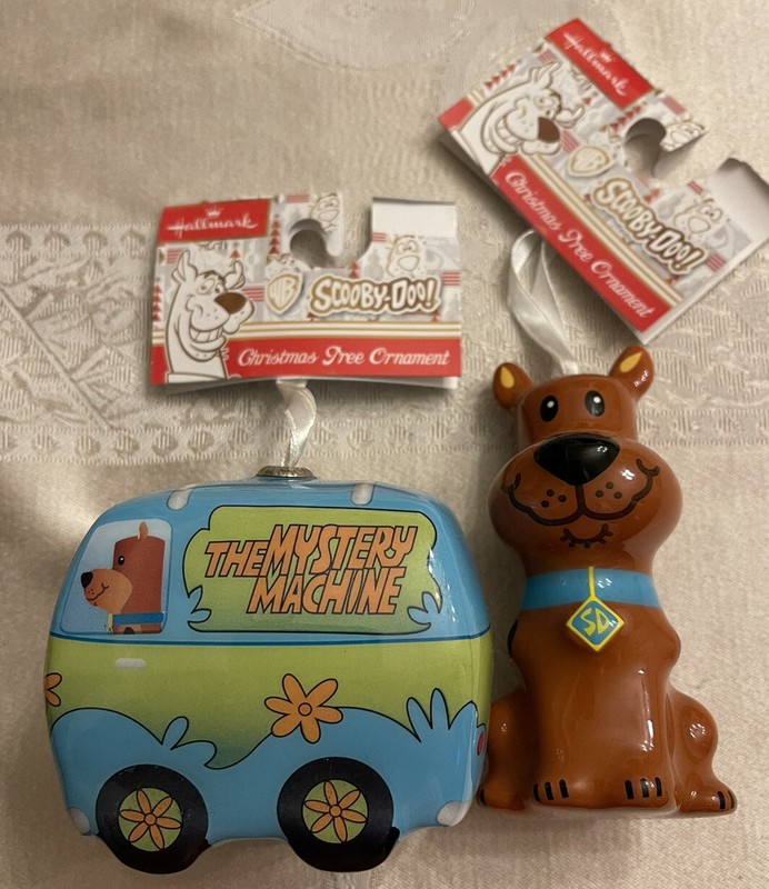 New Hallmark Scooby Doo And Mystery Machine Christmas Tree Ornament Set 2019