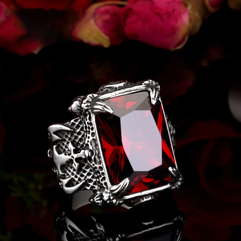 Из нержавеющей стали мужской женщин Berserker CZ камень кольцо для мужчин размер 7-13 - Изображение 3 из 4