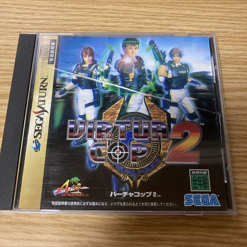 Virtua Cop 2 Sega Sega Saturn SS Boxed Manual Working Tested 1996 Japan import