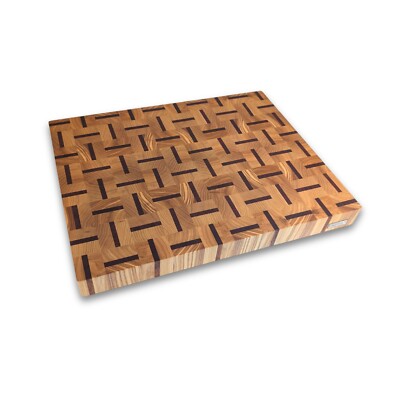 Premium XXL Stirnholzbrett Hackblock 50X40X4,5 cm Schneidebrett Holzbrett