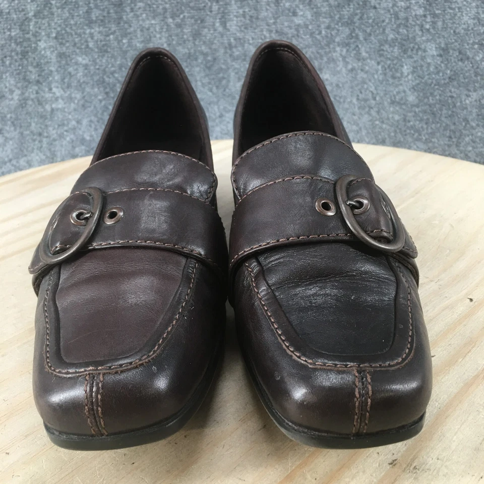 Zapatos de salón Josef Seibel para mujer 41 mocasines cuero marrón informales tacones hebilla Foto 4 de 4