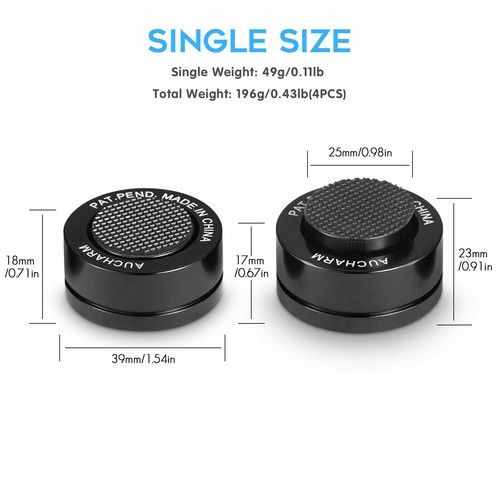 4 STCK. verstellbare Isolierung Ständer Füße Spikes + Basispad für HiFi Lautsprecher Player Amp - Bild 3 von 15