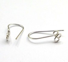 52 Pcs 20X10mm Earring Finding Sterling Silver Plated me-509