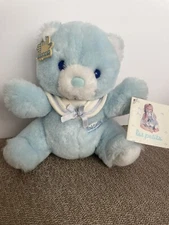 VTG 1989 APPLAUSE BLUE MUSICAL PHILIPPE LES PETITS TEDDY BEAR STUFFED PLUSH Tags