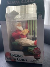 2002 Gemmy Holiday Animated Singing Santa Claus 4x AA Batteries or Power Cord