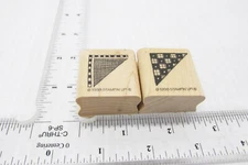 Squares Corners Rubber Stamp - Stamp Set A418