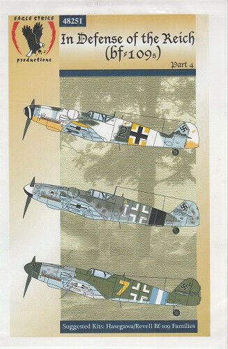 DECALCOMANIES EAGLE STRIKE 48251 IN DEFENSE OF THE REICH BF-109 - Picture 1 of 1