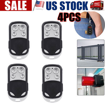 4X Rolling Code Remote Control Fob Gate Garage Door Opener Key 433MHz Universal