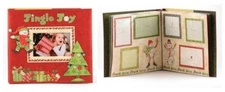 Jingle Joy Holiday Xmas 12" 20 Page Scrapbook Picture Photo Album Kit 50 Sticker