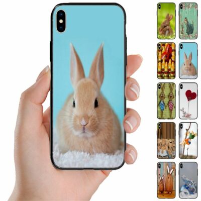For Apple iPhone Series Easter Bunny Theme Print Mobile Phone Back Case Cover #1
